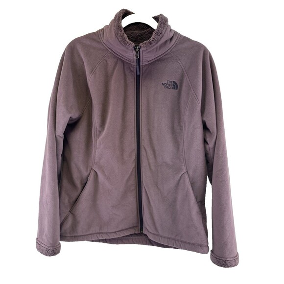 The North Face Morning Glory Fleece Jacket Full Zip Pockets Purple Womens Large - Picture 1 of 12